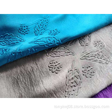 100 % polyester präglad Duppion Satin